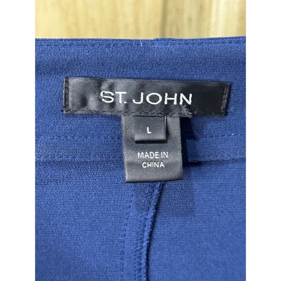 ST JOHN Womens Blue Top Long Sleeves Large Classic - Picture 6 of 6